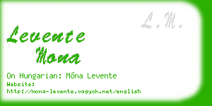 levente mona business card